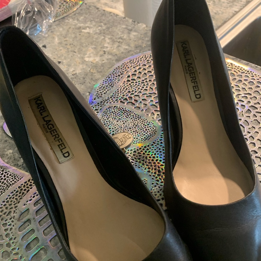 Karl Lagerfield black heels